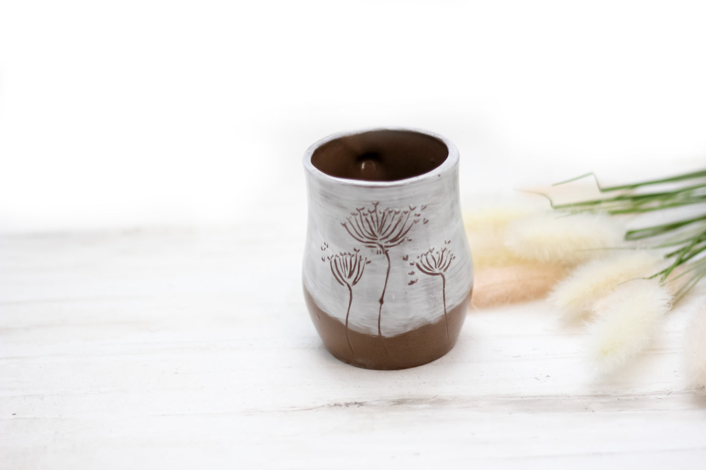 Dandelion Breeze Sgraffito Mug