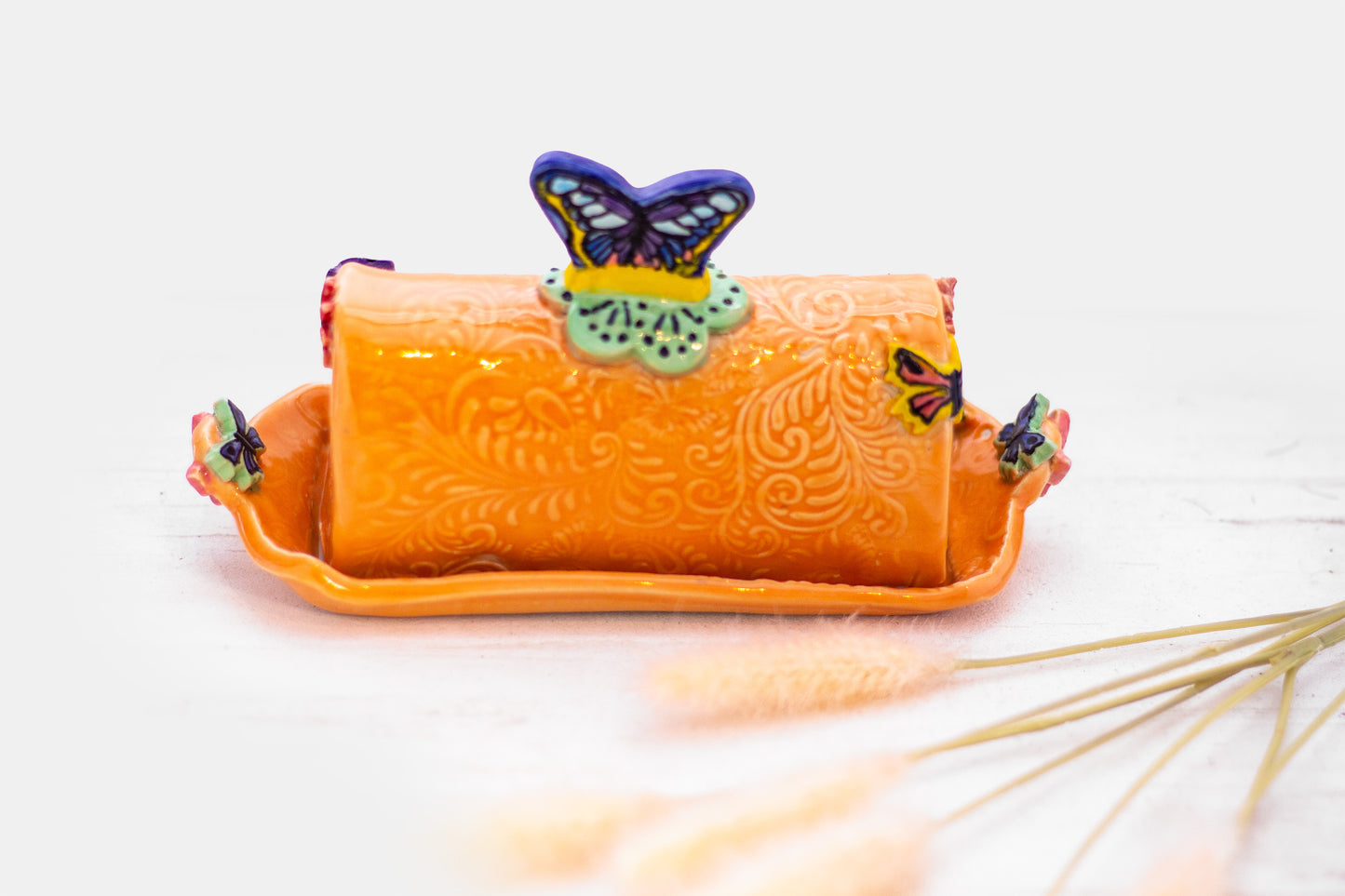 Fluttering Delight Butter Dish